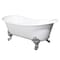 Aqua Eden Clawfoot Bathtubs, 71.63 L, 29.75 W, White/Polished Chrome, Cast Iron VCTNDS7231NL1 - alternate 7